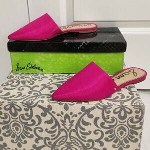 Sam Edelman Hot Pink Pointed Toe Mules